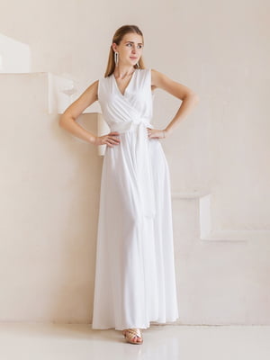 Платье белое из королевского атласа | 6506629