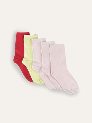 Набір однотонних базових шкарпеток (5 пар) | 6303409