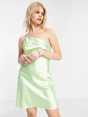 Сукня зелена на одне плече | 6303480