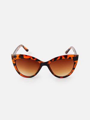 Коричневі сонцезахисні окуляри силуету котяче око | 6303523