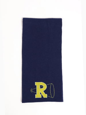 Темно-синій шарф з логотипом | 6630436