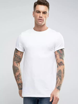 Базова біла футболка з бавовни | 6630459