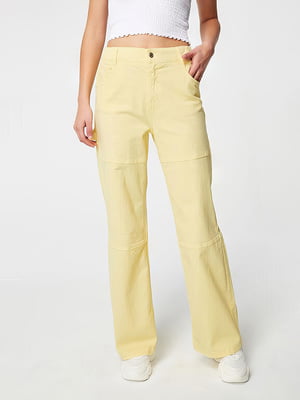 Расклешенные желтые джинсы | 6630519