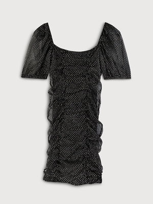 Платье черное с драпировкой | 6630726