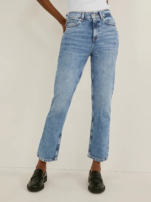 Витажные потертые голубые джинсы | 6630978