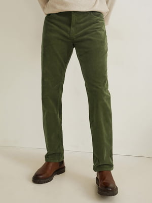 Вельветовые брюки цвета хаки | 6630998