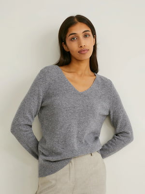 Пуловер кашемировый серый | 6631019