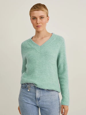 Пуловер зеленый | 6631030