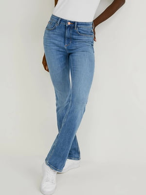 Клешевые голубые джинсы | 6631050