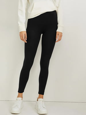 Базові чорні бавовняні штани | 6631052