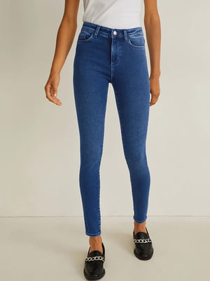 Сині джинси skinny на флісі | 6631076