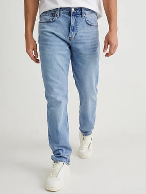 Прямі джинси блакитного кольору | 6631133