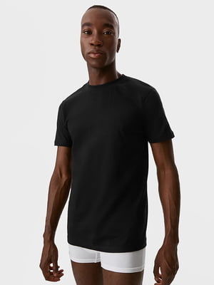 Базова чорна футболка з бавовни | 6631167