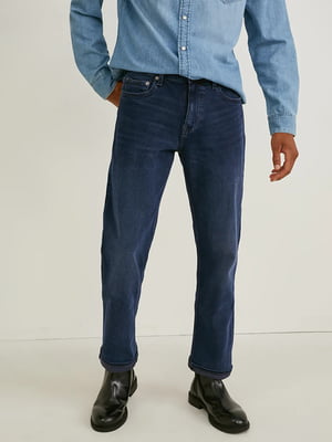 Прямые синие джинсы | 6631315