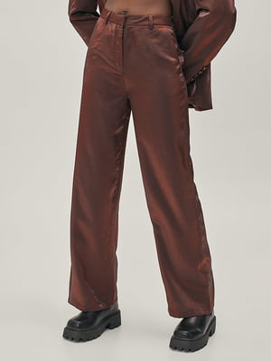 Розкльошені штани коричневі | 6631601