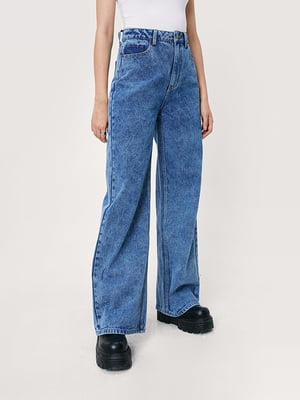 Широкие джинсы классического синего цвета | 6631680