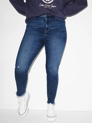 Синие стрейчевые джинсы skinny | 6631766
