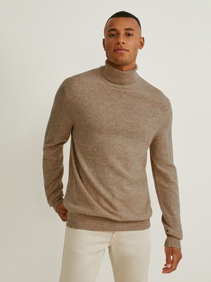 Шерстяной свитер коричневого цвета | 6631937
