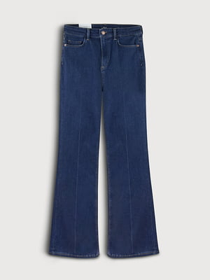 Розкльошені джинси синього кольору | 6631938