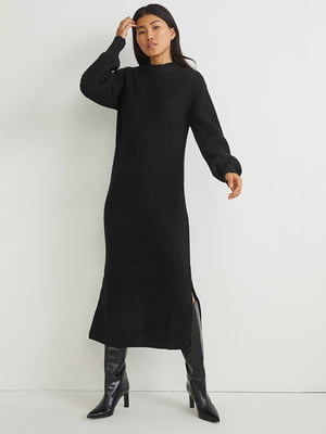 Платье-свитер черное | 6631957