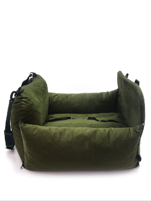 Автокрісло сумка-переноска лежак Zoo-hunt Бліц для котів та малих порід собак 50х60х42 см зелений | 6633018
