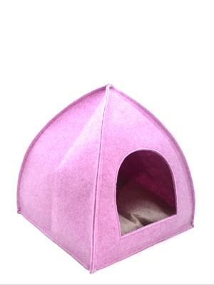 Будинок для котів та малих порід собак Zoo-hunt з фетра Джейн №1 35х35х36 см рожевий | 6633025