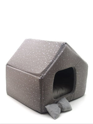 Будиночок для малих собак та котів Zoo-hunt Марсель сірий №1 40х33х35 см | 6633036