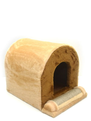 Будиночок кігтеточка для кішок Zoo-hunt Тунель 35х46х33 см джут | 6633050