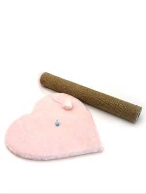 Кігтеточка Драпак для кішок Zoo-hunt на підставці Гламур рожевий 33х33 см джут | 6633252