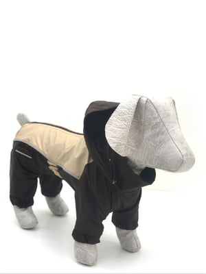 Комбінезон-дощовик з капюшоном для собак Zoo-hunt коричневий 4XS | 6633299