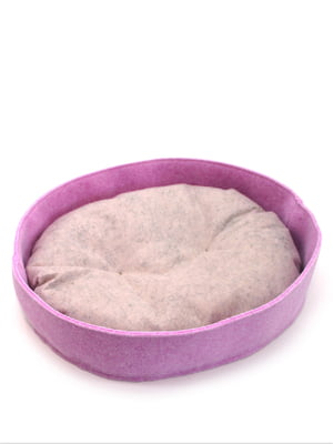 Лежак для котів та собак з фетра Емілі рожевий №1 30х40х9 см | 6633353