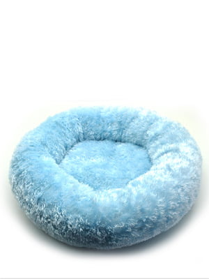 Лежак круглий для собак і котів Забава блакитний №1 40х14 см | 6633414
