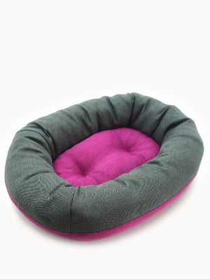 Лежак овальний для собак та котів Магнус Zoo-hunt рожевий №1 40х50х22 см | 6633420
