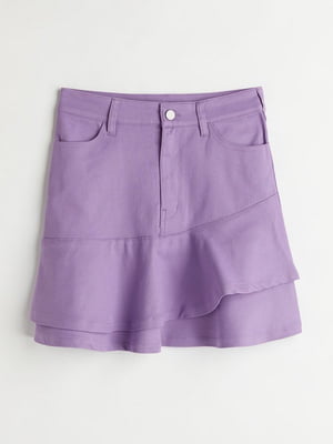 Фиолетовая мини-юбка в форме трапеции | 6632433