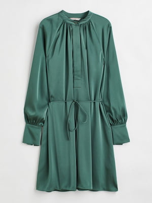 Платье А-силуэта темно-зеленое | 6632488
