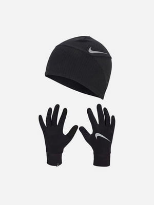 Набор: шапка, перчатки черній | 6638447
