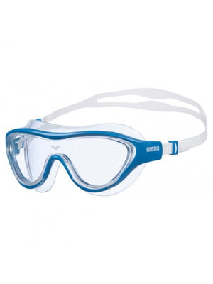Очки-маска для плавания прозрачный, голубой, белый | 6640292