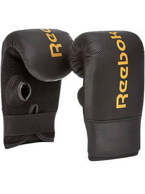 Тренировочные боксерские перчатки черный, золото | 6642393