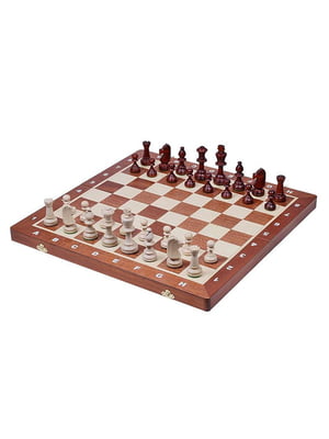 Элитные деревянные шахматы турнирные с утяжелителем №6 для соревнований подарочные 53 х 53 см | 6645168