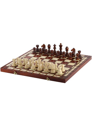Елітні дерев'яні шахи турнірні з обважувачем №8 для подарункових змагань 54 х 54 см | 6645169