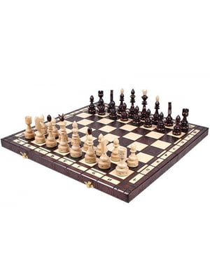 Большие шахматы Индийские подарочные 54 на 54 см Натуральное дерево | 6645179