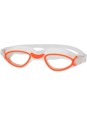 Очки для плавания 6364 Бело-оранжевые | 6646027