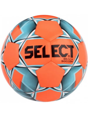 Мяч для пляжного футбола оранжевый с декором | 6646223