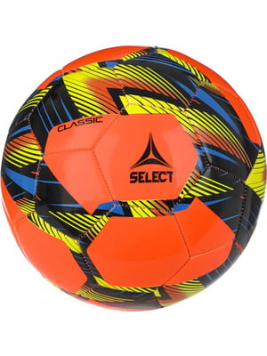 Мяч футбольный 23 оранжево-черный | 6646234