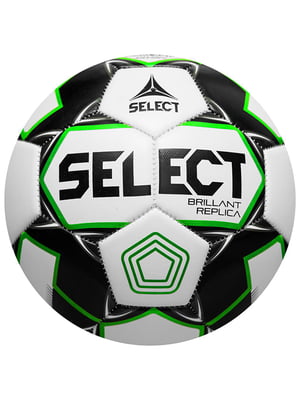 Мяч футбольный бело-зеленый | 6646813