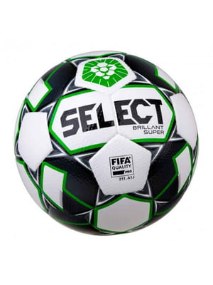М'яч футбольний біло-зелений | 6646819