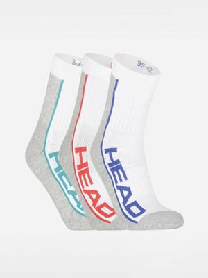 Шкарпетки білий, сірий, мультиколор | 6647224