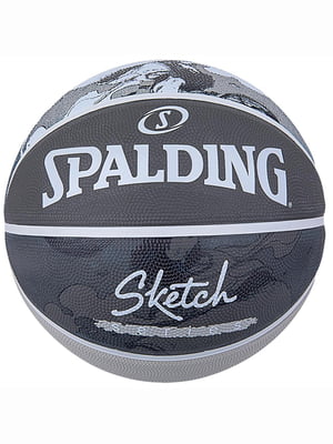 Мяч баскетбольный резиновый серый | 6648472