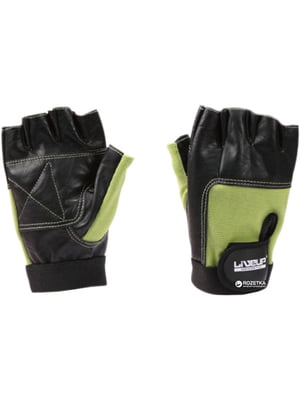 Перчатки для тренировок черно-зеленые | 6648783