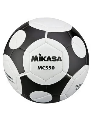 М'яч футбольний білий з принтом | 6649074